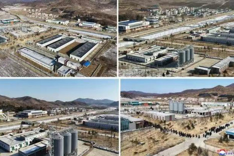 朝中社报道：在伟大的党中央的领导下，新时代理想大农场城市出色建成