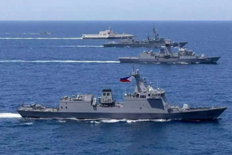 美菲日在南海举行军事演习 菲方称中国舰船出现在远海