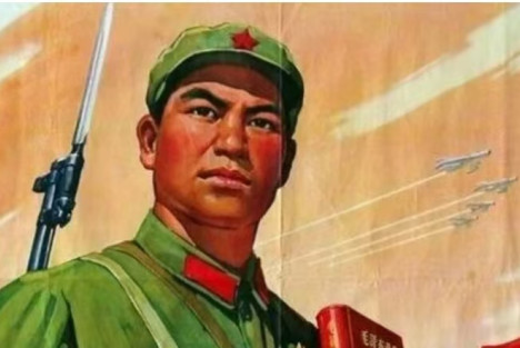 一颗红星头上戴，革命红旗挂两边！