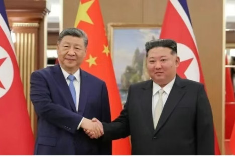 敬爱的金正恩同志向中国共产党中央委员会总书记、中华人民共和国主席习近平同志致贺电