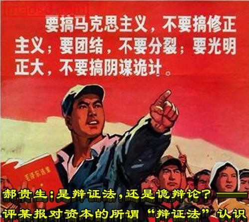 郝贵生：是辩证法，还是诡辩论？