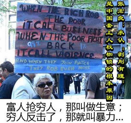 张宏良：承认“剥削有理”是中国套上人权枷锁的根本原因（2015）