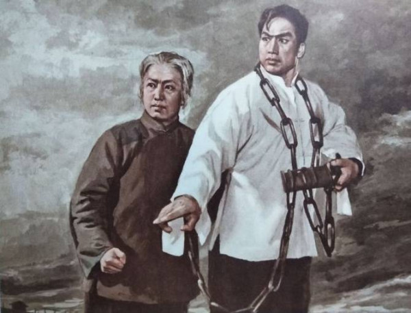 水粉画：革命现代京剧《红灯记》