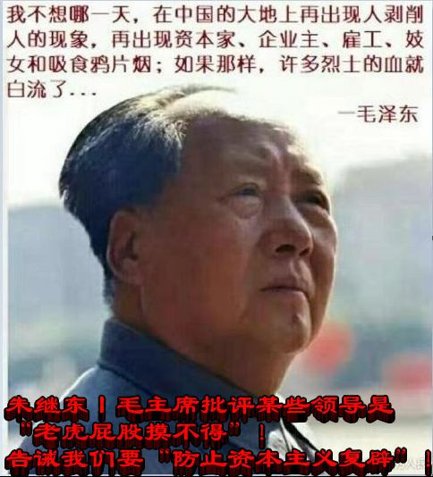 朱继东丨毛主席批评某些领导是“老虎屁股摸不得”！告诫我们要“防止资本主义复辟”！