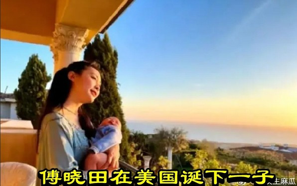 傅晓田在美国诞下一子