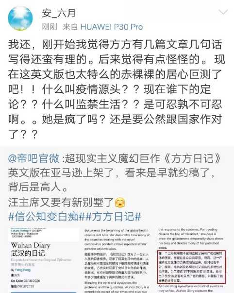 朱继东:支持、纵容方方的人开始承受方方日记在海外扩散的代价