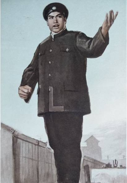 水粉画：革命现代京剧《红灯记》