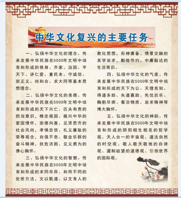 探索中华民族优秀传统文化复兴之路