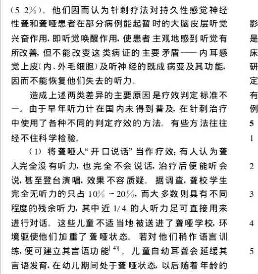 六二六指示下针灸治疗聋哑是骗局吗？