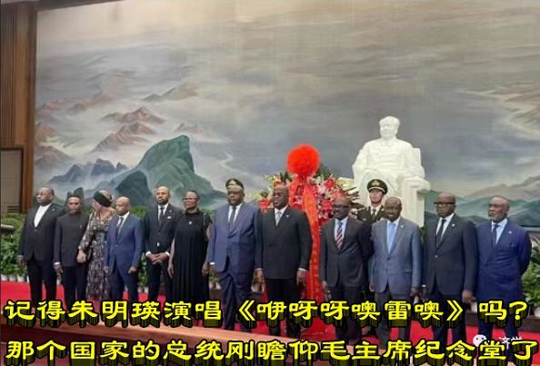 记得朱明瑛演唱《咿呀呀噢雷噢》吗?那个国家的总统刚瞻仰毛主席纪念堂了