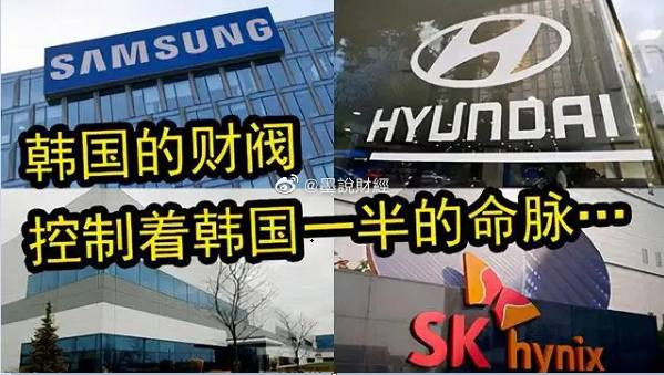 十大财阀，代表了韩国的国家经济