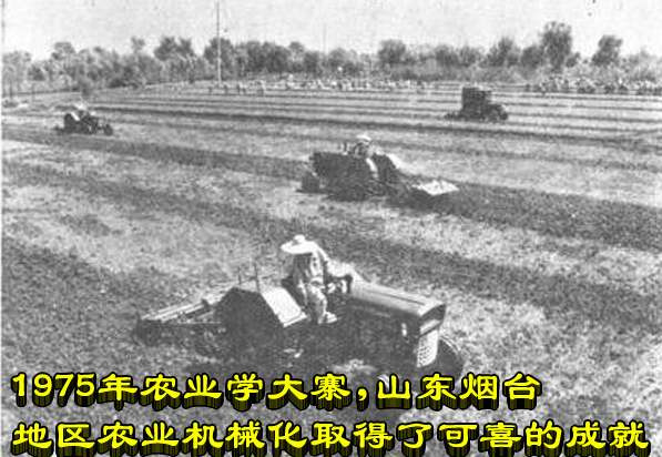 1975年农业学大寨，山东烟台地区农业机械化取得了可喜的成就