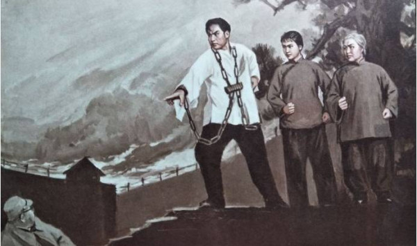 水粉画：革命现代京剧《红灯记》