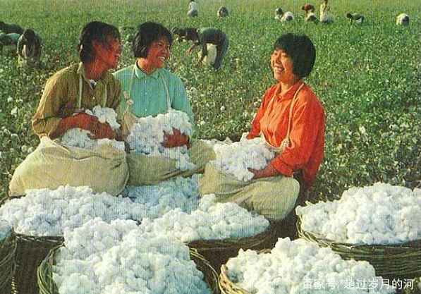 一组知青上山下乡插队的彩色照片