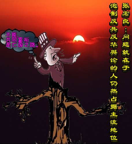 张宏良：问题就在于泡制反共反华舆论的人仍然占据主流地位