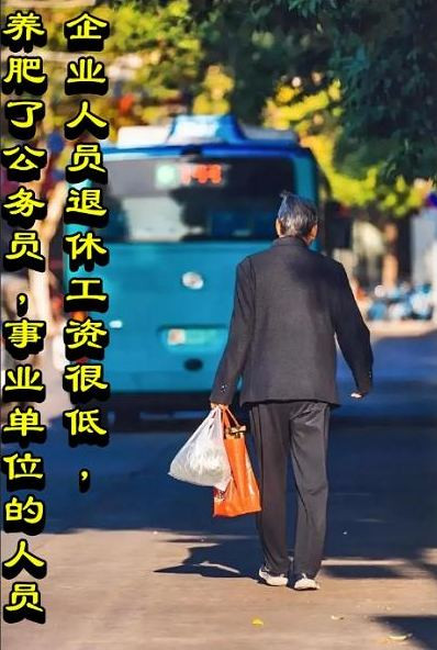 企业人员退休工资很低，养肥了公务员，事业单位的人员