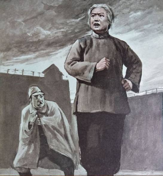 水粉画：革命现代京剧《红灯记》