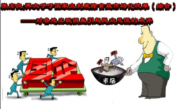 张宏良:再次呼吁国家立刻废除食盐市场化改革(综合)