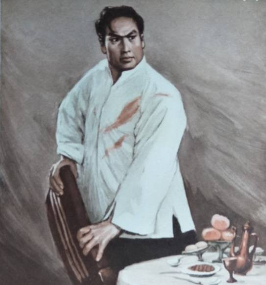 水粉画：革命现代京剧《红灯记》