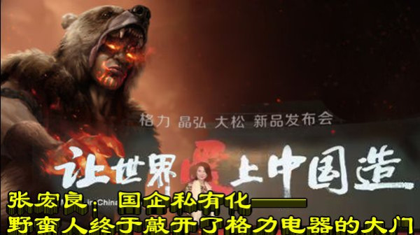 张宏良：国企私有化——野蛮人终于敲开了格力电器的大门