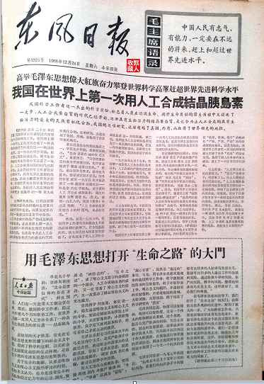 历史上的今天: 1965 年9月17日首次合成胰岛素