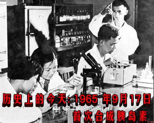 历史上的今天: 1965 年9月17日首次合成胰岛素