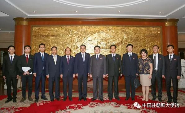 王亚军大使会见朝鲜对外经济相尹正浩