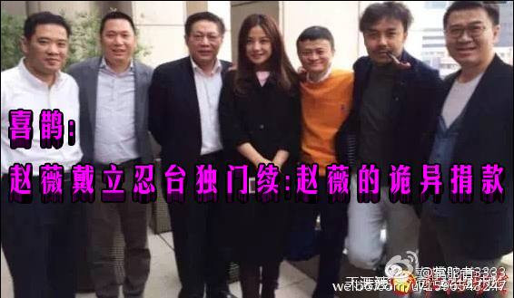 喜鹊:赵薇戴立忍台独门续:赵薇的诡异捐款