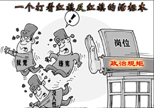 一个打着红旗反红旗的活标本