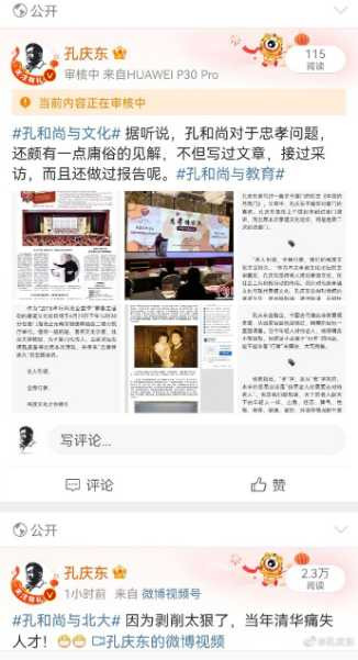 孔庆东：很多材料回头再看时，才会发现其更加深刻的内涵