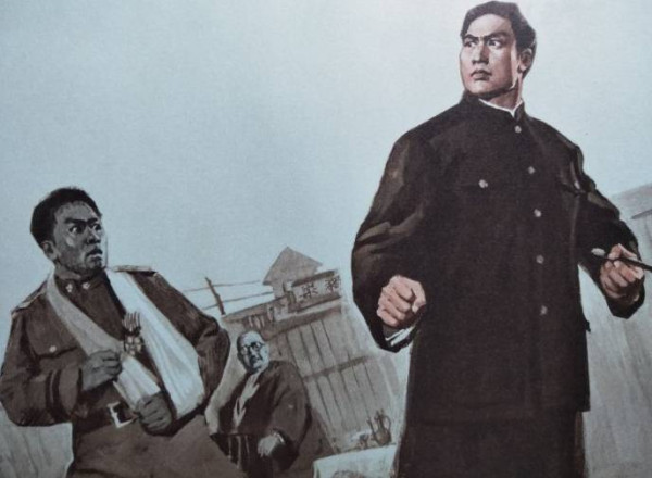 水粉画：革命现代京剧《红灯记》