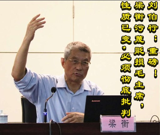 刘伯行：重磅！梁衡污蔑贬损毛主席，性质已变，必须彻底批判