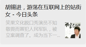 张宏良：“站街女”胡锡进——当今中国文人的悲哀典型