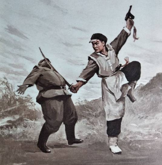 水粉画：革命现代京剧《红灯记》