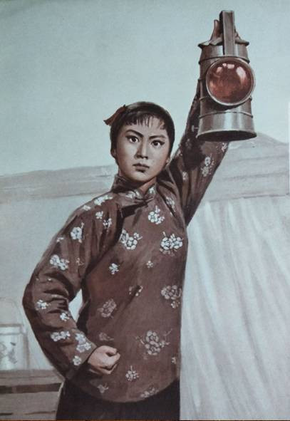 水粉画：革命现代京剧《红灯记》