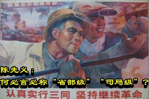 陈先义：何必言必称“省部级”“司局级”？