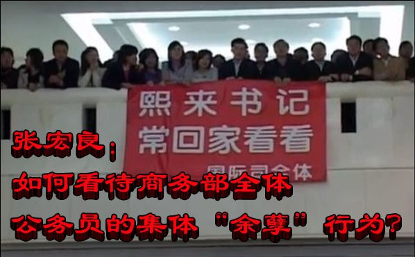 张宏良：如何看待商务部全体公务员的集体“余孽”行为？
