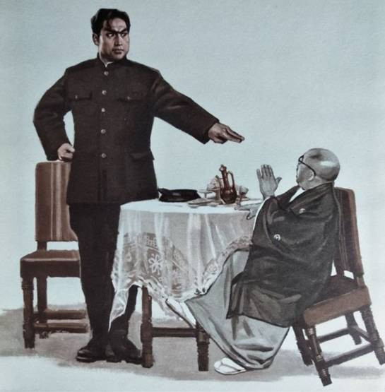 水粉画：革命现代京剧《红灯记》