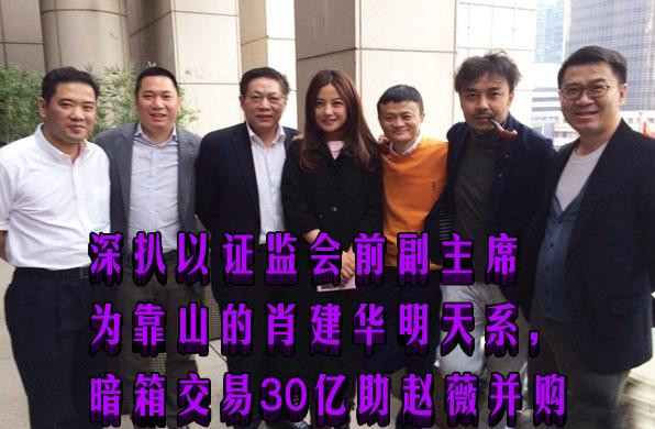 深扒以证监会前副主席为靠山的肖建华明天系，暗箱交易30亿助赵薇并购
