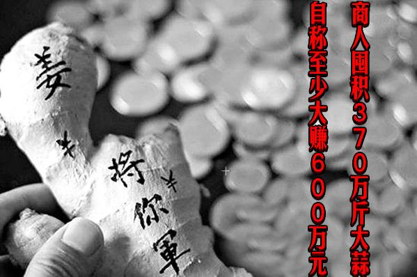 商人囤积370万斤大蒜 自称至少大赚600万元