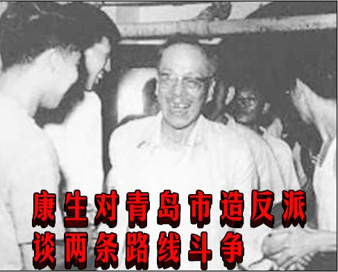 康生对青岛市造反派谈两条路线斗争